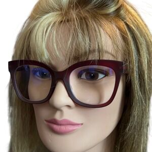 Nicole Miller NM2234 Matte Berry Tort +2.50 Red Reading Glasses Statement